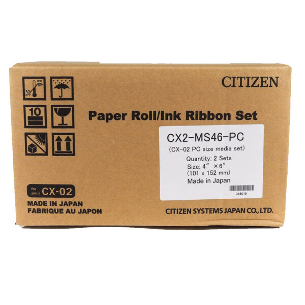 Citizen CX-02 - Papier + Ruban 4"x6" (400 photos en 10x15cm ou 800 photos en 5x15cm)